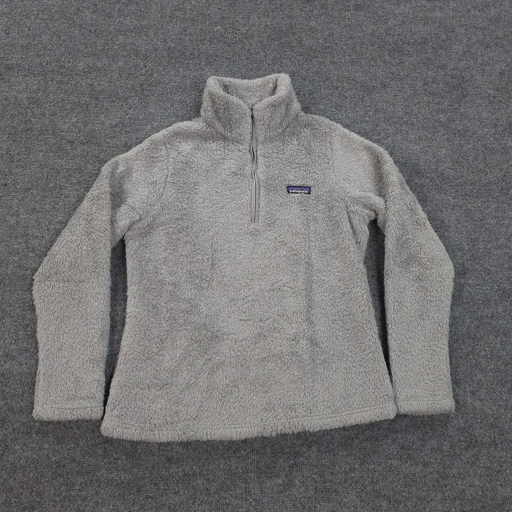 Patagonia Jacket Womens Medium Gray Los Gatos 1/4 Zip Fleece Pullover Outdoors